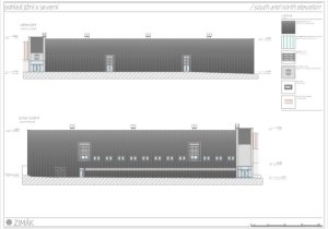 Zimní stadion v Teplicích, MISE a SIAL Architekti a inženýři, pohledy S a J