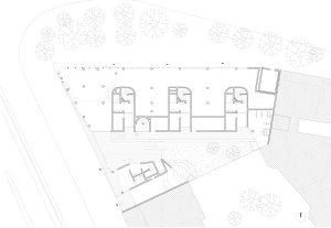 badia berger architectes, Flat Copper, půdorys 1. NP – foto