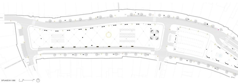 Kašna na Karlově náměstí v Třebíči, situace, H3T Architekti