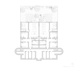 Půdorys 1.NP (Rekonstrukce a přístavba k vile v Praze-Vinohradech, PAPUNDEKL ARCHITEKTI)