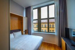 Apartmány jsou také z původních operačních sálů ve čtvrtém patře.