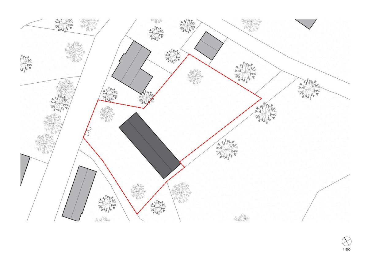 Rodinný dům Stará Červená Voda, TŘI.ČTRNÁCT architekti / Ondrej Palenčar, původní situace