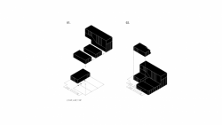 Lukáš Erban, Dům ve městě, schéma skladby jednotek, 5. NP, 6. NP a 7. NP - foto