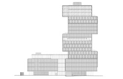 Pohled severní (Centrum výpočetní a datové vědy Bostonské univerzity, KPMB Architects)