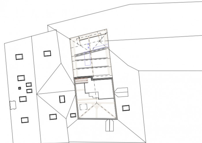 Obnova Bízkova válcového mlýna, Jirsa Architekti, podstřeší