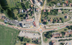 Kruhový objezd pro umístění uměleckého díla – foto