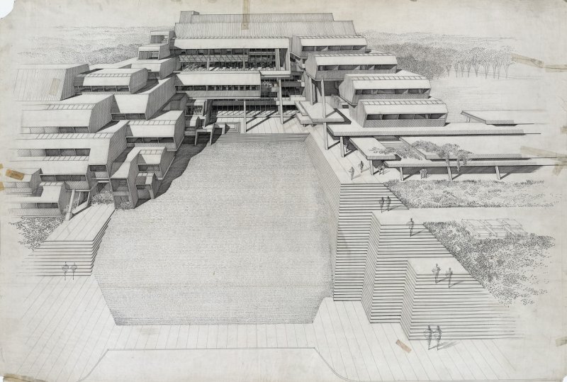 Výkresy budovy Paula Rudolpha © The Estate of Paul Rudolph, The Paul Rudolph Heritage Foundation