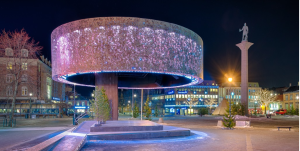 Buben na náměstí, Trondheim, Norsko