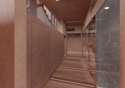 Vizualizace chodby v polytechnických dílnách