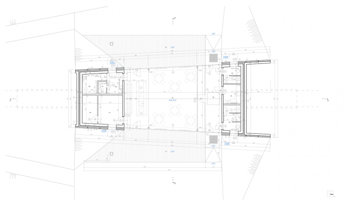 David Prudík, M&P Architekti, Park 4Dvory, kavárna, půdorys 1. NP – foto