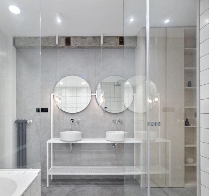 Interiér mezonetového bytu v Praze-Podolí, SMLXL