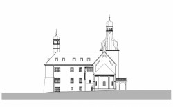 Rekonstrukce arcibiskupského zámku a zahrad na hotel, severní pohled, SHA Šafer Hájek architekti