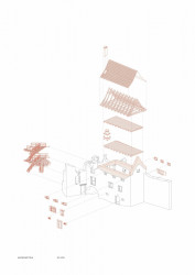 Hospodářská budova na hradě Uhrovec, Atelier ô / Martin Varga, Martin Kvitkovský, Pavol Pauliny, schéma