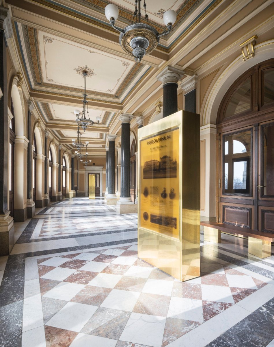 Interiéry předsálí České filharmonie v Rudolfinu, Lenka Míková architekti / Lenka Míková