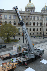 Instalace projektu SOKL: Tvárnice od Martina Zeta u Národního muzea. Foto: GHMP