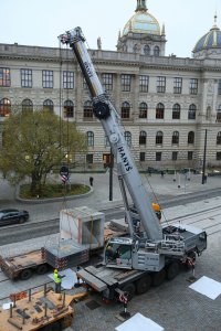 Instalace projektu SOKL: Tvárnice od Martina Zeta u Národního muzea. Foto: GHMP