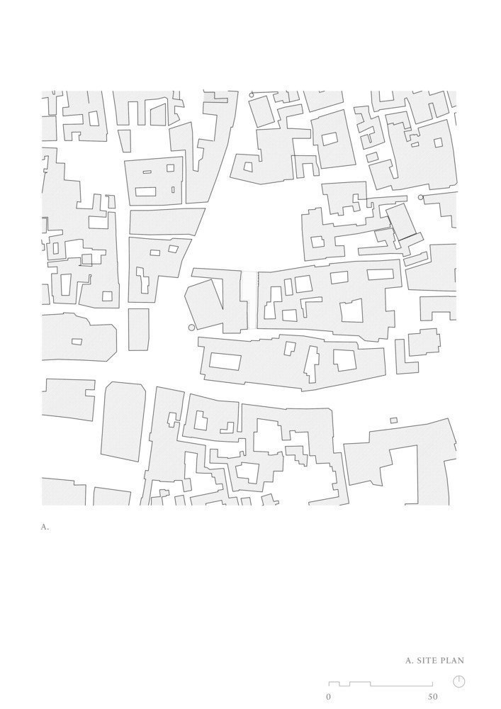 Dům architektonického dědictví v Bahrajnu, Noura Al Sayeh Leopold Banchini Architects, situace