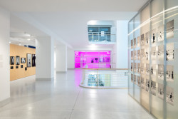 Další panely jsou z překližky či průsvitného polykarbonátu. (Výstava Libuše Jarcovjaková, ateliér AnnaMAT)