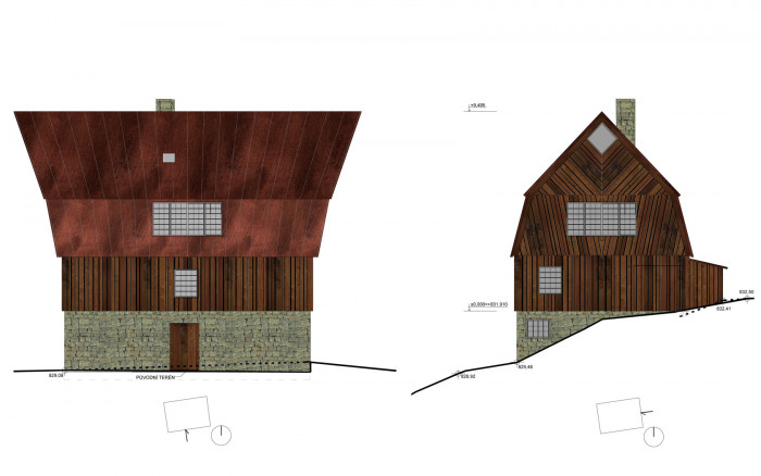 Přestavba chaty ve Svatém Petru, Znamení čtyř - architekti