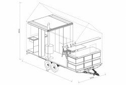 Mobile Hut, axonometrie, ARTIKUL architekti