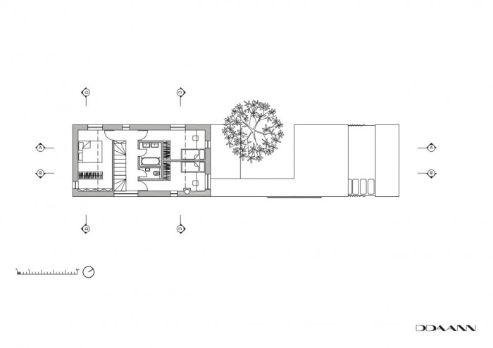 Dům před dvůr, půdorys 2NP, DDAANN