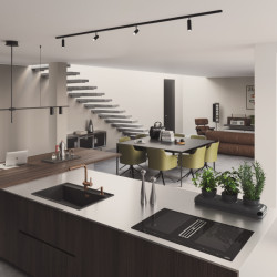 Odsavač par integrovaný do indukční varné desky Maris 2Gether Minimal Black od Franke