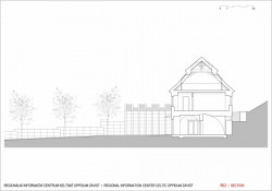 Regionální informační centrum Keltské oppidum Závist, MFA - řez
