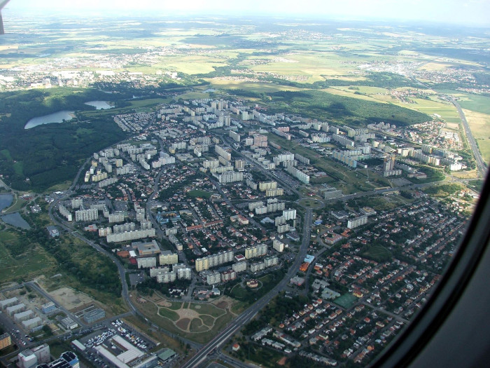 Letecký pohled na Jižní Město (rok 2008)