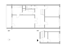 Maria Maninová (MAAT), Rekonstrukce bytu v Krči - Půdorys původního stavu