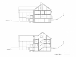 SKUPINA, Rodinný dům v Mohren, řezy podélné – foto