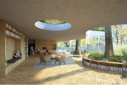 Vítězný návrh přestavby usedlosti Cibulka z dílny studia Petr Hájek Architekti