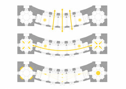 Návrh vstupního prostoru Rudolfina, principy.
