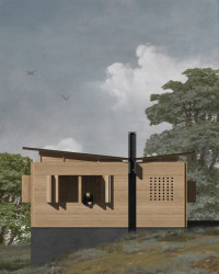 Budoucí lazký dům - bude stát na svahu v subtropickém lese.