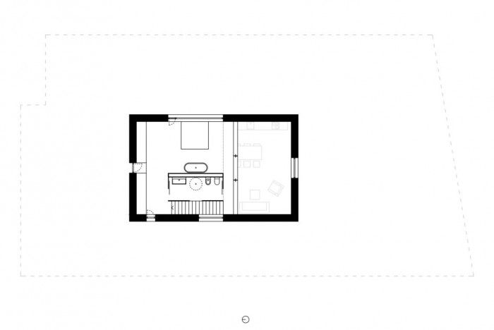 Dům pro babičku, půdorys patra, NOT BAD