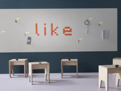 Sdílet myšlenky, vize i nápady ve zdravém interiéru můžete pomocí linolea na stěnu Bulletin Board