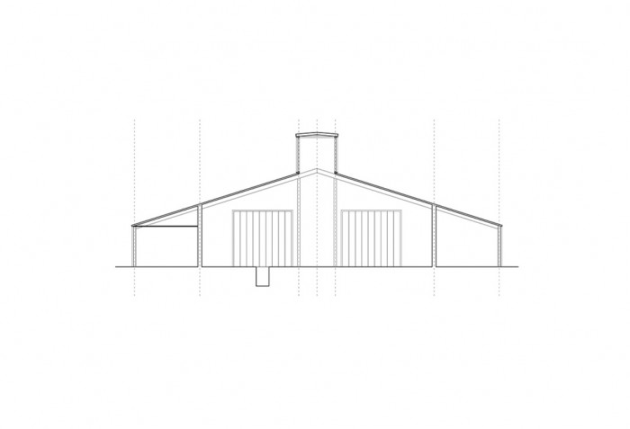 White Shed, Atelier 111 architekti, řez