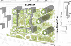 Vítězný návrh Evy Jiřičné na Centrum Nového Žižkova.