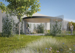 Altán pro domov seniorů Uhlířské Janovice, vizualizace,  A69 - architekti s.r.o.. Autor: Michal Nohejl