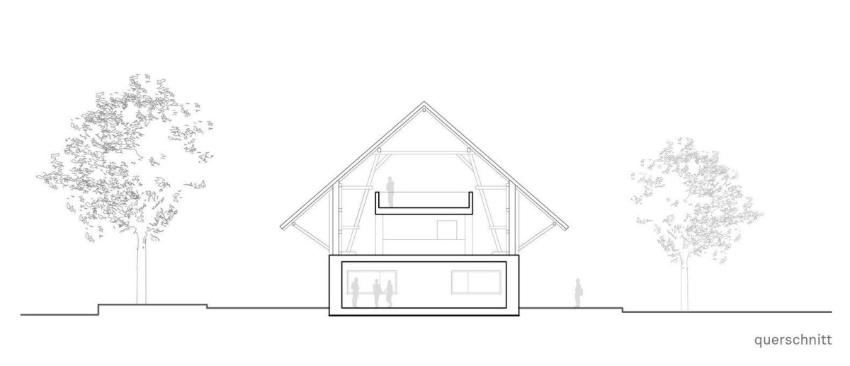 Knihovna v Kressbronnu, Steimle Architekten, řez