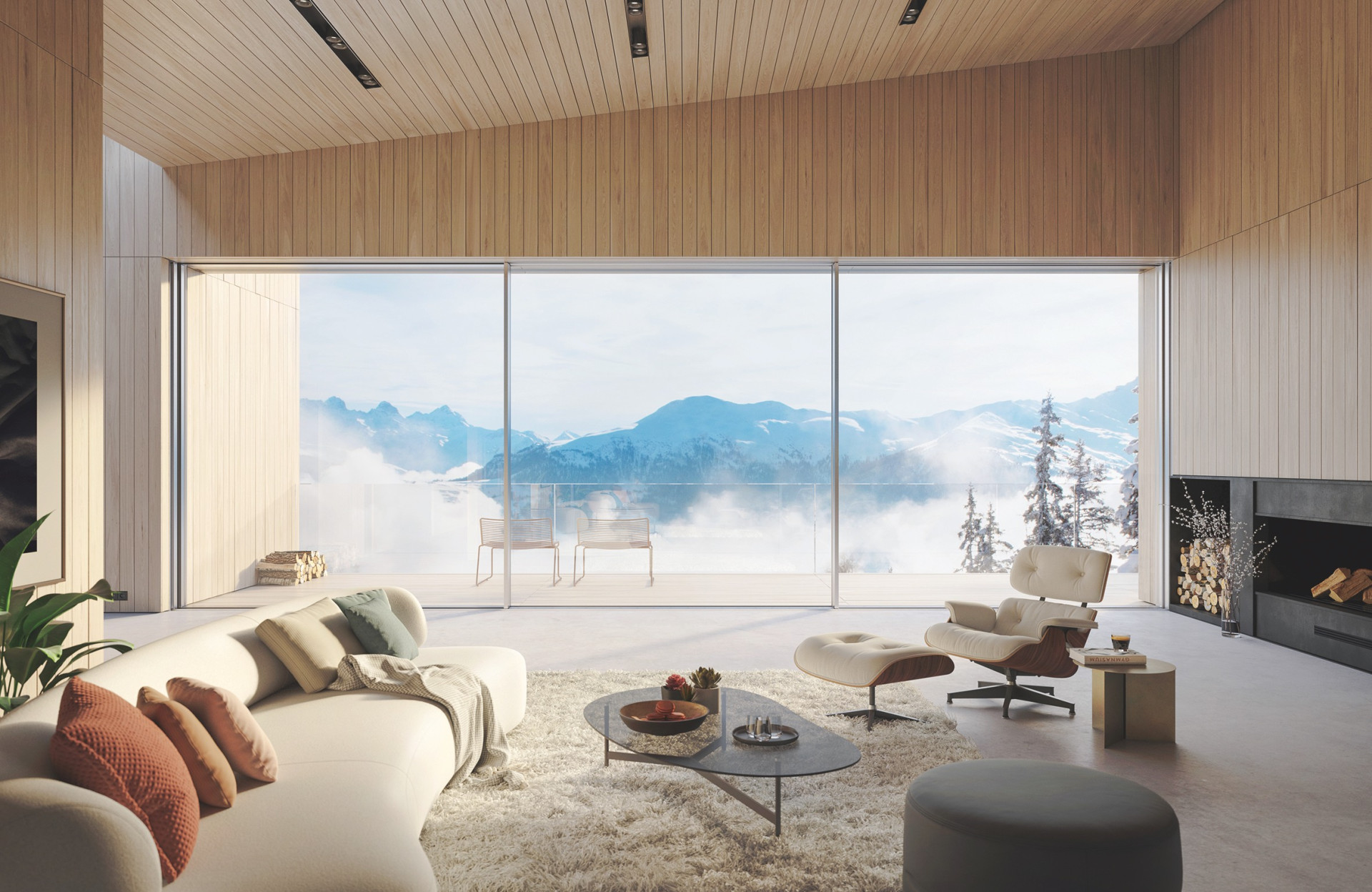 Posuvný systém Schüco AS PD 75.HI Panorama Design je současně bezrámovým i bezbariérovým řešením