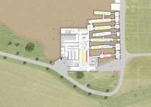 Vinařství Mikrosvín, FAM Architekti, půdorys přízemí.