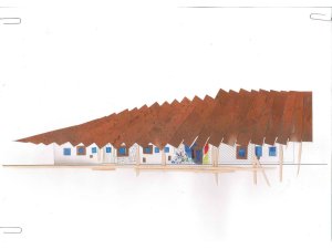Atelier 8000 (Martin Krupauer, Jiří Střítecký), Mateřská škola v Dobříni, skica fasády - foto