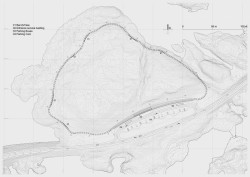 Ghilardi+Hellsten Arkitekter, Odpočívadlo a stezka na ostrově Eldhusøya, situace, výkres