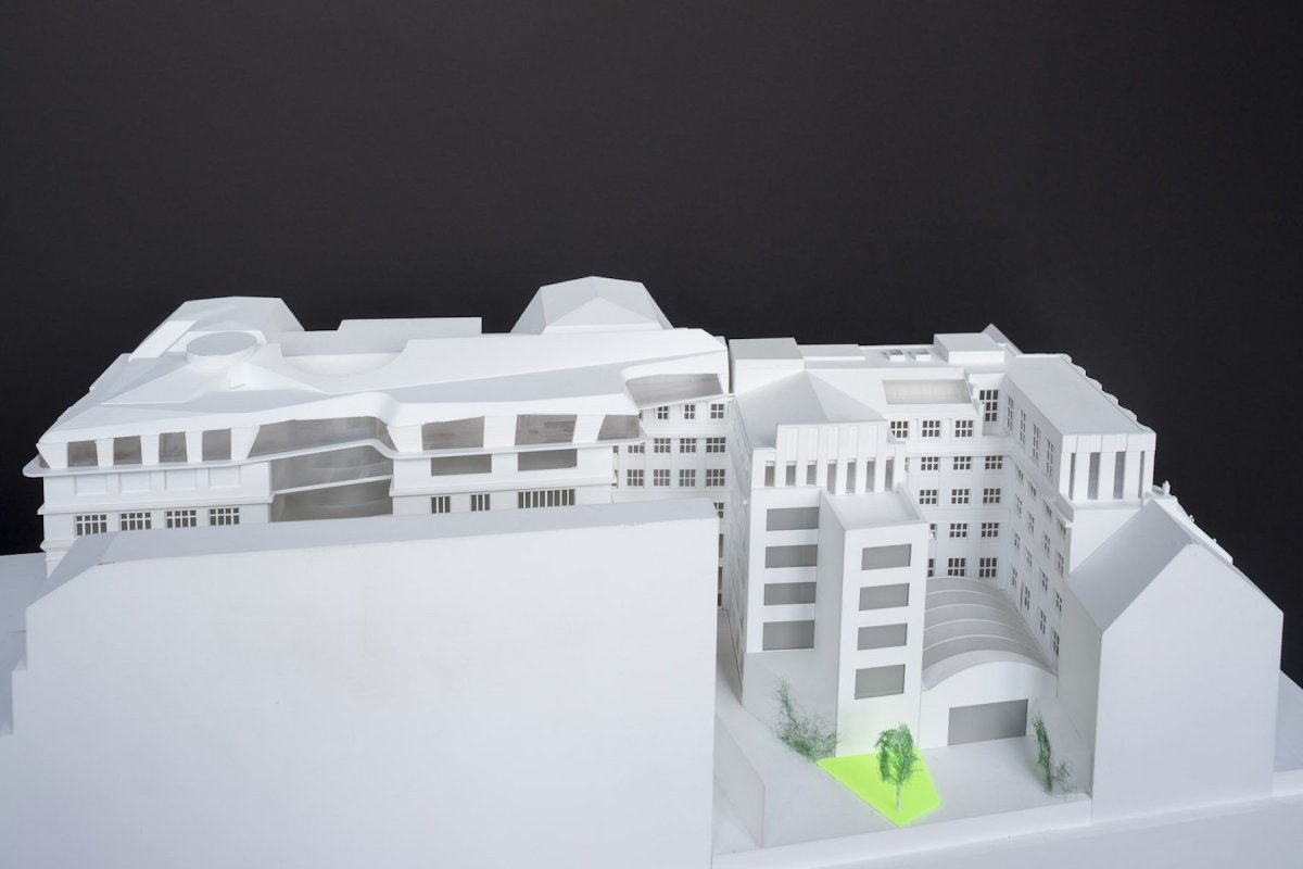 Model projektu podle návrhu architekta Stanislava Fialy.