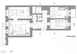 Půdorys (Byt na nábřeží, DDAANN)