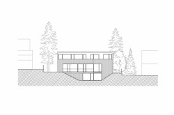 Vila Průhonice, jižní pohled, Aulík Fišer architekti