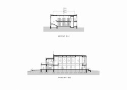 Rekonstrukce pavilonu A na výstavišti v Lounech, řezy, Ondřej Tuček