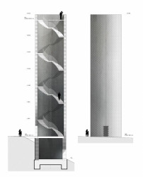 H3T architekti, Vyhliadková veža na Dubni, řez a pohled // odměna bez určení pořadí – foto