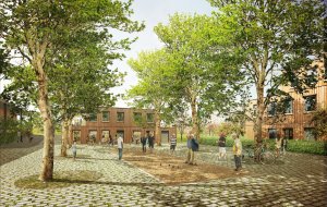 Návrh čtvrti Chytré Líchy v Židlochovicích, Pelčák a partner architekti, náves