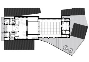 KINONEKINO, půdorys 1 NP, XTOPIX architekti/ Simona Ledvinková